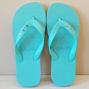 Lucy Blues Swarovski Crystal Flip Flops